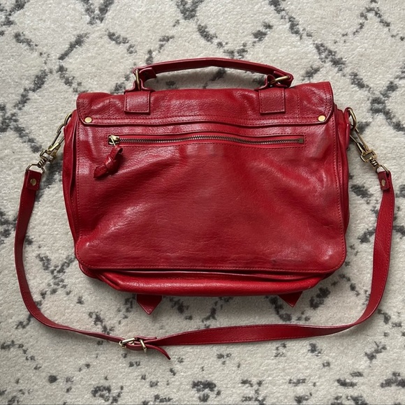 Proenza Schouler Medium PS1 Red Leather Bag - Purse - Authentic - Picture 11 of 13